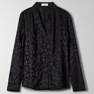 Aritzia Babaton Power Blouse in black Small